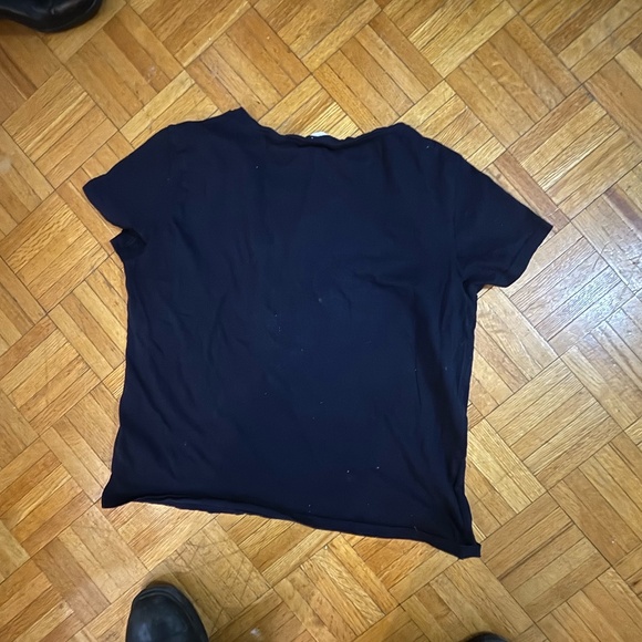 scope neck h&m navy cap sleeve tshirt * accepting offers - Picture 3 of 3